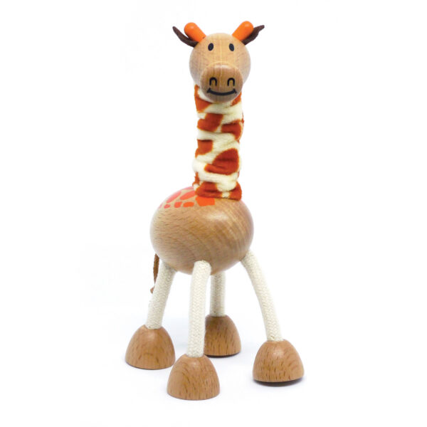 Holzgiraffe von Anamalz mit beweglichen Beinen